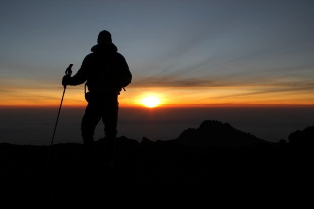 sunrise on the summit. Kilimanjaro September 2014