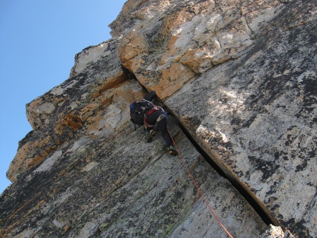 Climbing Above Almageller, training for the Matterhorn.