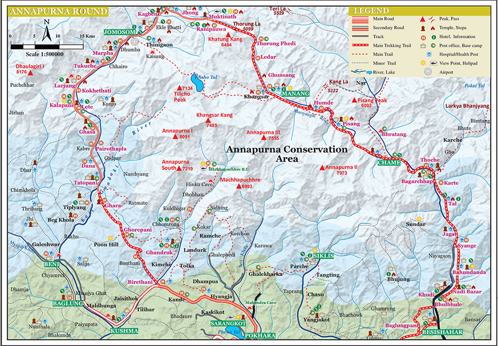 annapurna circuit trek elevation